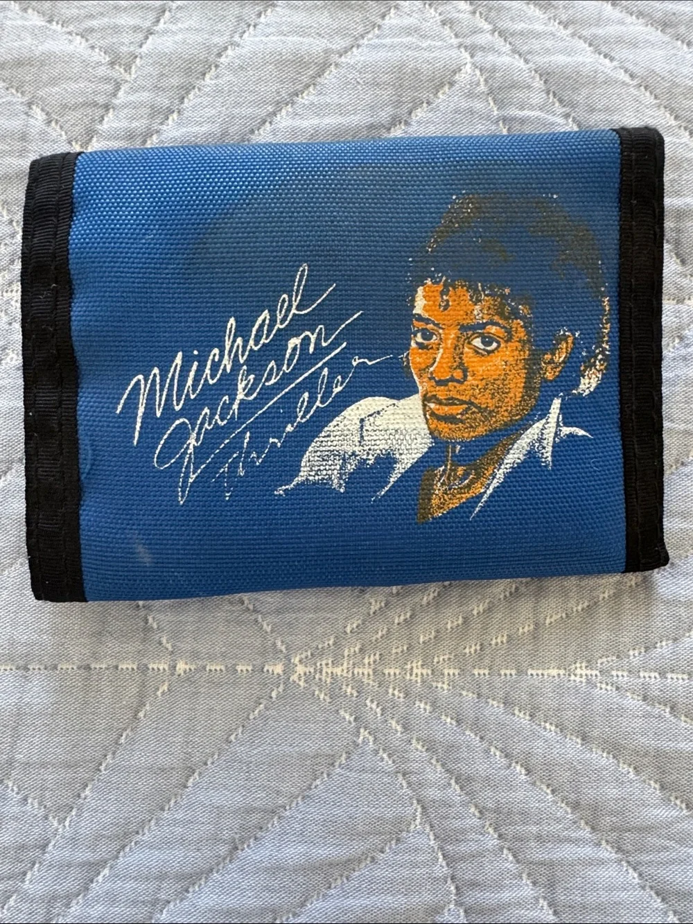Blue Michael Jackson Thriller Folded Wallet